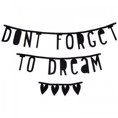 Grinalda Letras Pretas